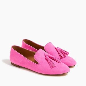 Pink J. Crew Factory Tassel Loafers | Color: Neon Tulip | NWT